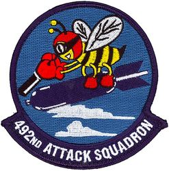 492d Attack Squadron
Organized as 80 Aero Squadron on 15 Aug 1917. Redesignated as 492 Aero Squadron on 1 Feb 1918. Demobilized on 13 Feb 1919. Reconstituted and consolidated (1936) with 492 Bombardment Squadron which was constituted and allotted to the reserve on 31 Mar 1924. Disbanded on 31 May 1942. Consolidated (1960) with 492 Bombardment Squadron  (Heavy) which was constituted on 19 Sep 1942. Activated on 25 Oct 1942. Inactivated on 6 Jan 1946. Redesignated as 492 Bombardment Squadron, Very Heavy, and activated on 1 Oct 1946. Redesignated as 492 Bombardment Squadron, Heavy, on 20 Jul 1948. Discontinued and inactivated 1 Feb 1963. Redesignated as 492 Attack Squadron on 26 Mar 2019. Activated on 15 Apr 2019.
