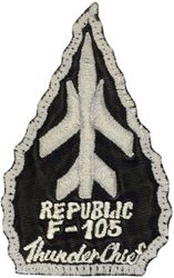 36th Tactical Fighter Squadron F-105
c. 1963. 36th TFS later changed to red/white arrowheads when they moved to Yokota AB, Japan, 1964.
