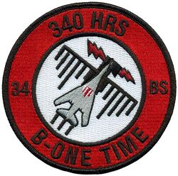34th Bomb Squadron B-1 340 Hours
