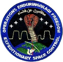 16th Expeditionary Space Control Squadron Operation ENDURING FREEDOM/IRAQI FREEDOM
Deployed location unknown.
