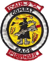 1st Test Squadron AIM-9 Missile Shooter COMBAT SAGE
Given to crews that fired a missile. The 3 small S things are snake shapes. Korean made circa 1980.
