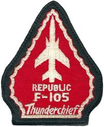 22d Tactical Fighter Squadron F-105
Sewn to leather as worn.
