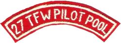 27th Tactical Fighter Wing Pilot Pool
Referred to the rotating of pilots from all wing squadrons to fill the unit slots TDY to SEA in 1965. RVN made.
