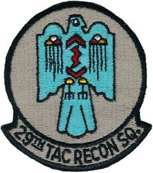 29th Tactical Reconnaissance Squadron 
Late RF-101 era. Smaller shoulder patch.
