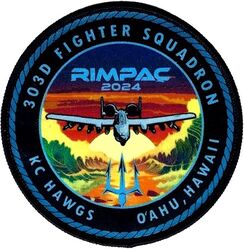 303d Fighter Squadron Exercise RIMPAC 2024
Silkscreened patch.

