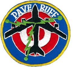 307th Strategic Wing B-52D Project PAVE BUFF
PAVE BUFF was a pathfinder operation in which AN/ARN-92 LORAN equipped B-52Ds would lead a three-ship cell to the target.  After bomb release the pathfinder would orbit for 50 minutes, then lead a second cell to the target.  LORAN stood for LOng RAnge Navigation.  Only two such B-52Ds were available in the theater. Thai made.
