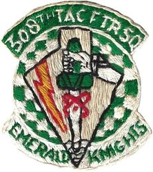 308th Tactical Fighter Squadron
Hat patch size, RVN made.

