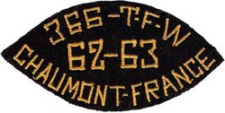 366th Tactical Fighter Wing 1962-1963
Tour patch, German made.

