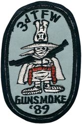 3d Tactical Fighter Wing Gunsmoke Competition 1989
F-4E team. Korean made sewn to leather. 
