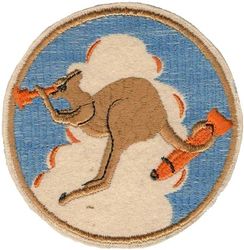 435th Bombardment Squadron, Heavy
40th Reconnaissance Squadron formed on 14 Mar 1942 by authority of War Department but apparently without formal constitution and activation. Redesignated 435th Bombardment Squadron (Heavy) on 22 Apr 1942. Inactivated on 1 Apr 1944, Redesignated 435th Bombardment Squadron (Very Heavy). Activated on 1 Apr 1944. Inactivated on 10 May 1944. Activated on 7 Jul 1944. Inactivated on 28 May 1946.

Insignia approved on 6 May 1943. USA made, schiffli embroidery on wool.

Stations. Townsville, Australia, 14 Mar-c. 15 Nov 1942; Pocatello, ID, c. 30 Dec 1943; Pyote AAB, TX, 5 Jan 1943-1 Apr 1944. Great Bend AAFld, TX, 1 Apr-10 May 1944. Dalhart AAFld, TX, 7 Jul 1944; Great Bend AAFld, KS, 10 Dec 1944-19 Jun 1945; Kadena, Okinawa, 5 Aug 1945-28 May 1946.

