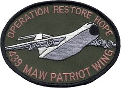 439th Military Airlift Wing Operation RESTORE HOPE
