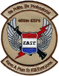 455th Expeditionary Security Forces Squadron Fly Away Security Team Morale
FAST=  Fly-Away Security Team
Keywords: desert