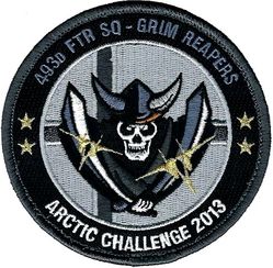 493d Fighter Squadron Exercise ARCTIC CHALLENGE 2013
Commander's version with gold tinsel.
