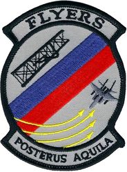 4th Training Squadron F-15E Morale
Red/blue stipes for the 333 and 334 FS, the two F-15E dedicated training squadrons. POSTERUS AQUILA= The Eagle Future.
