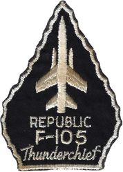 560th Tactical Fighter Squadron F-105
Gray on black twill, circa 1964.
