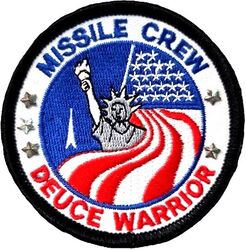 564th Missile Squadron Morale
The first silver star denoted completion of 500 hours of silo time. A second star was awarded after another 500 hours, denoting a total of 1000 hours. Subsequent stars were awarded for each additional 1000 hours (e.g., three stars denoted 2,000 hours). Sometimes, the stars were embroidered on the patch rather than affixing the metal star devices. The embroidered stars were slightly larger than the metal versions.
