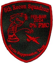 5th Reconnaissance Squadron Morale
"Celebrating" they had no jets Fully Mission Capable for two months. Korean made.
