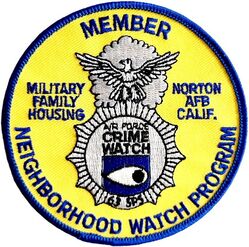 63d Security Police Squadron Neighborhood Watch Program Member
