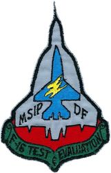 6512th Test Squadron F-16 Test and Evaluation Team
The General Dynamics F-16XL is a derivative of the F-16 Fighting Falcon, with a cranked-arrow delta wing. It was originally conceived as a technology demonstrator, but later entered in the United States Air Force's  Enhanced Tactical Fighter (ETF) competition but lost to the F-15E Strike Eagle. Two built. MSIP DF= Multi Stage Improvement Program Development Force.

