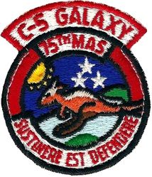 75th Military Airlift Squadron
Constituted 75th Ferrying Squadron (Special) on 30 Jan 1943. Activated on 8 Feb 1943. Redesignated 75th Transport Transition Squadron on 4 Jun 1943. Disbanded on 31 Mar 1944. Reconstituted, and redesignated 75th Air Transport Squadron, Medium, on 20 Jun 1952. Activated on 20 Jul 1952. Redesignated: 75th Air Transport Squadron, Heavy, on 8 Oct 1953; 75th Military Airlift Squadron on 8 Jan 1966; 75th Airlift Squadron on 1 Nov 1991-.

Translation: SUSTINERE EST DEFENDERE = To Support is to Defend

