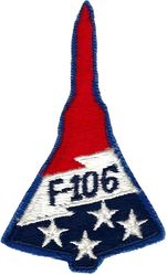 84th Fighter-Interceptor Squadron F-106
Appears cut out from a regular triangle patch, as worn.
