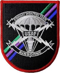 Combat Weather Team
USAF Combat Weather Teams (CWT) are specialized meteorologists trained in ground combat to provide real-time, tactical weather intelligence directly to Army units. They enable "go/no-go" decisions, protect assets, and optimize air/ground strikes by analyzing environmental impacts on battlefield operations. Shoulder size patch.

