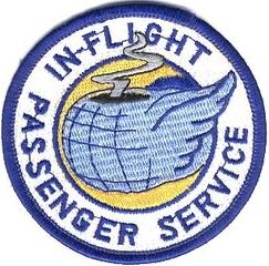 2d Airborne Command and Control Squadron In-Flight Passenger Service
2 ACCS/DOFT Functional patch worn by the airborne food service specialist (cook) on the left shoulder. This patch was designed in 1985 by Sgt Evan Mills. Its wear was discontinued when the Looking Glass ceased round-the-clock operations in 1990 because the In-flight Passenger Service branch of the squadron (DOFT) was disbanded at that time. After that, crew members preordered the infamous "box lunches." 
