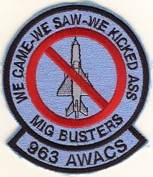 963d Airborne Warning and Control Squadron Morale
